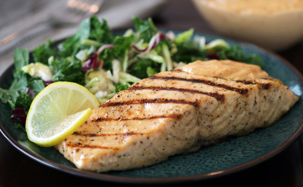 Grilled Salmon with Sriracha Aïoli – Amazing Taste Foods, Inc